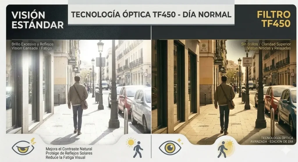 Audífonos en Villaviciosa Lentes amarillas para el día a día: mejora del contraste y relax visual en exteriores e interiores.